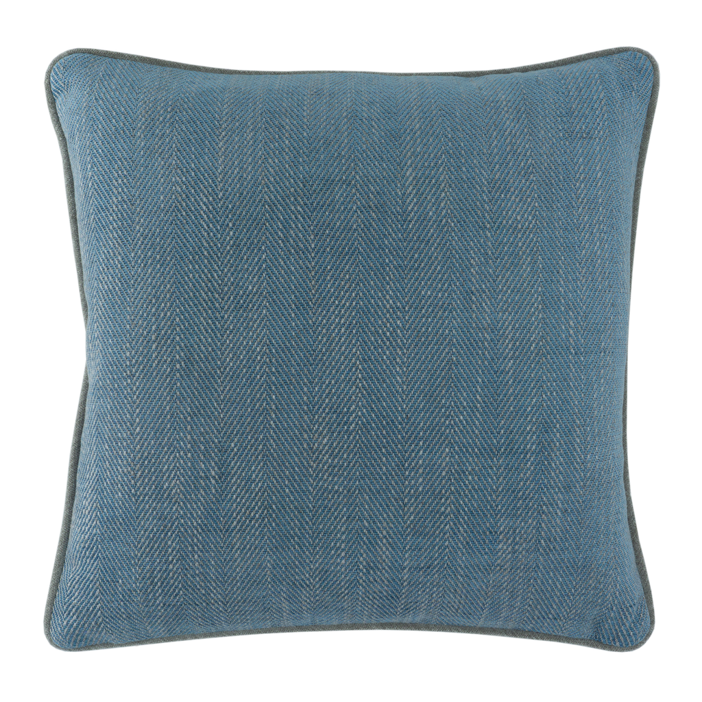 Blue Mist Herringbone Cushion