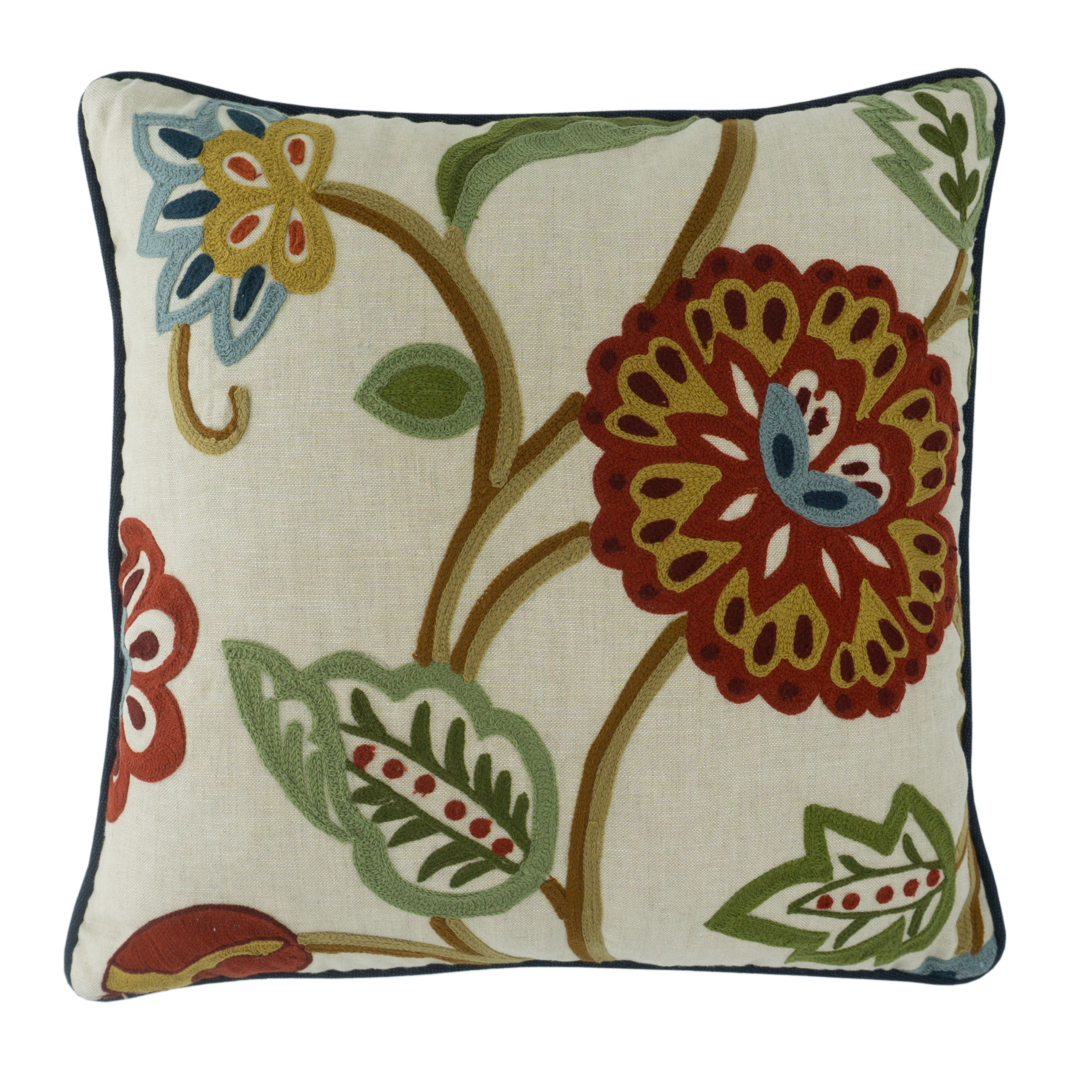 Botanical Folkart Cushion