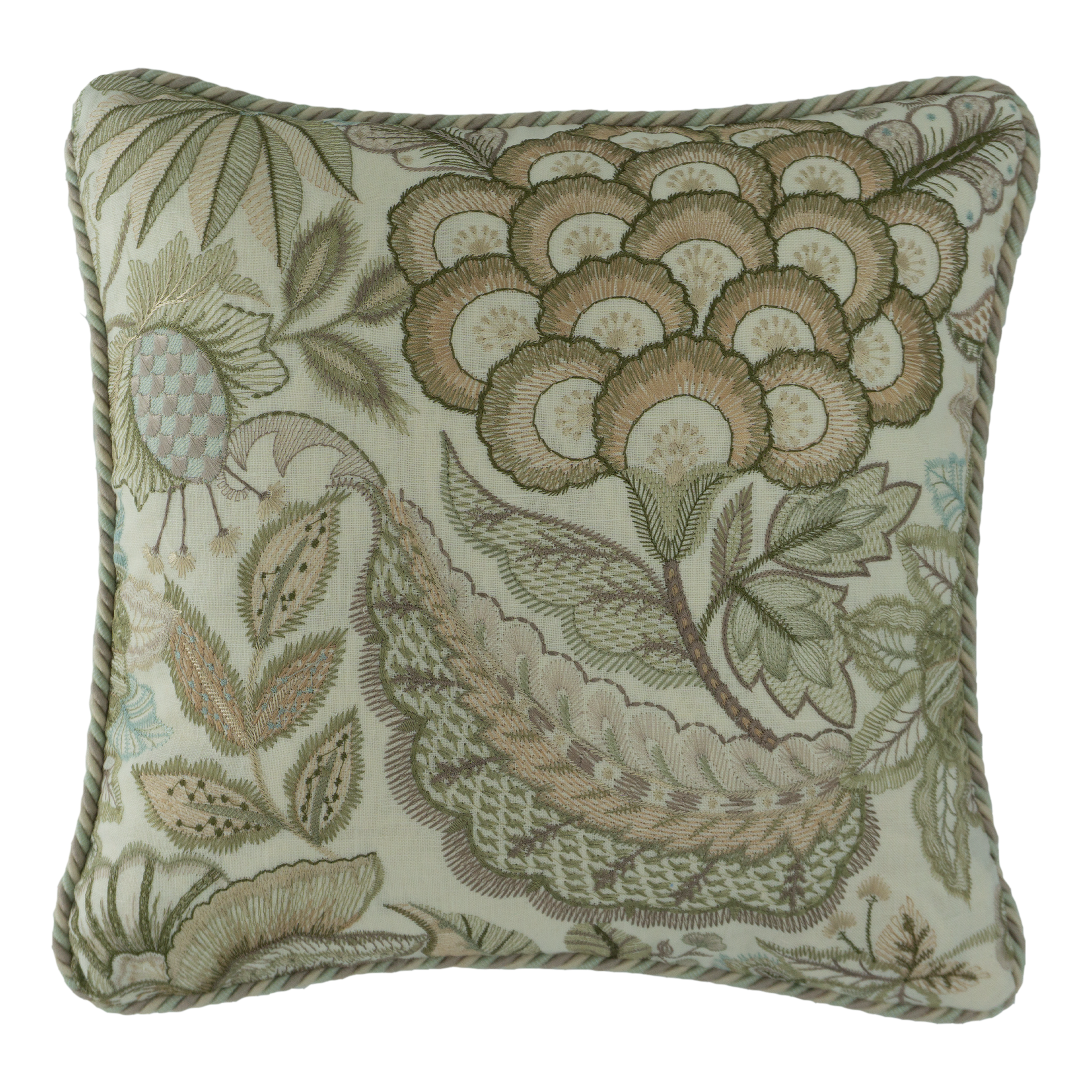 Fern & Floral Artisan Cushion