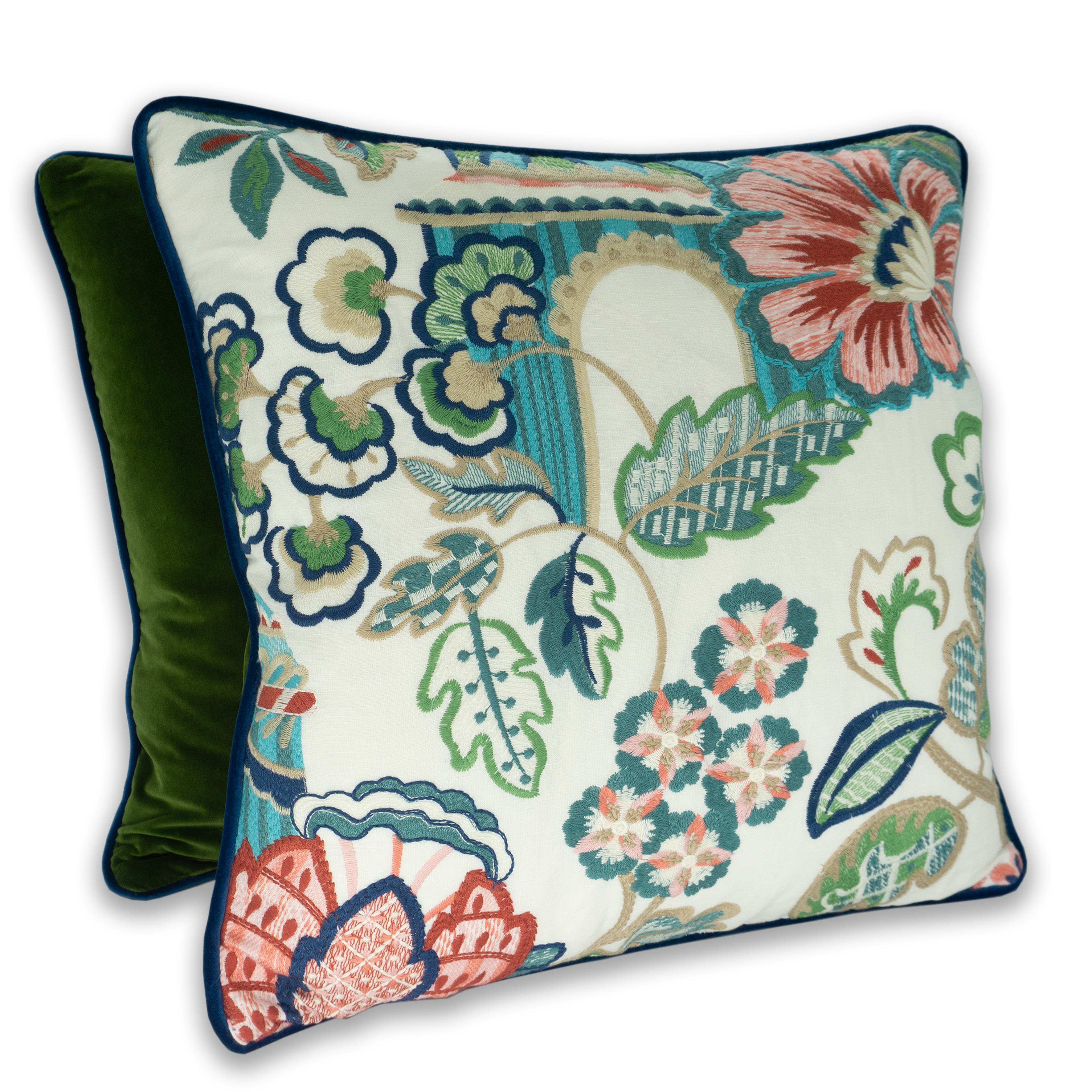 Botanical Carnival Embroidery Cushion
