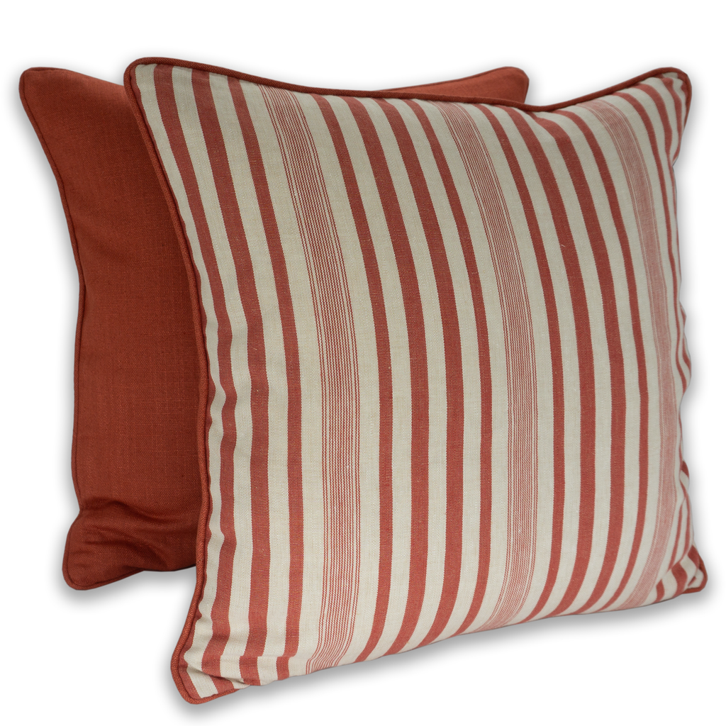 Terracotta Heritage Stripe Cushion