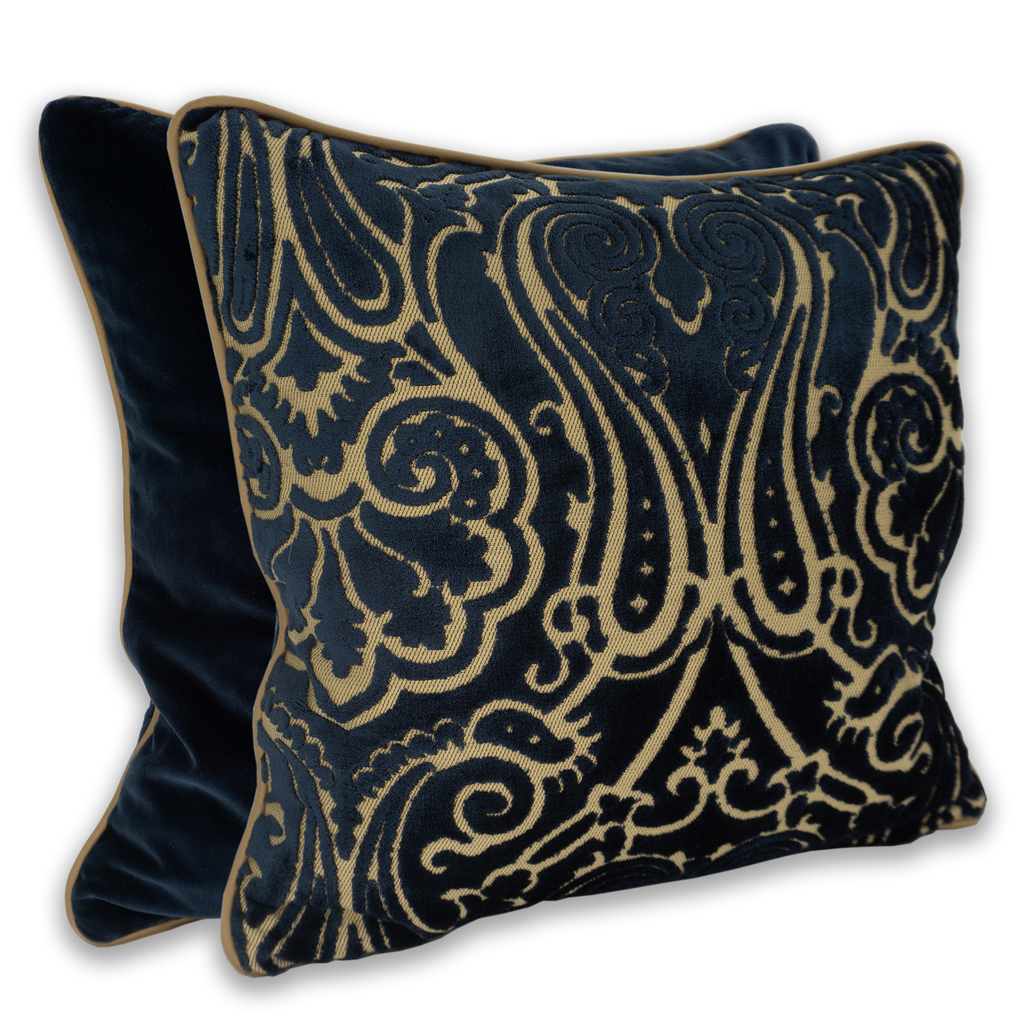 Royal Indigo Filigree Cushion