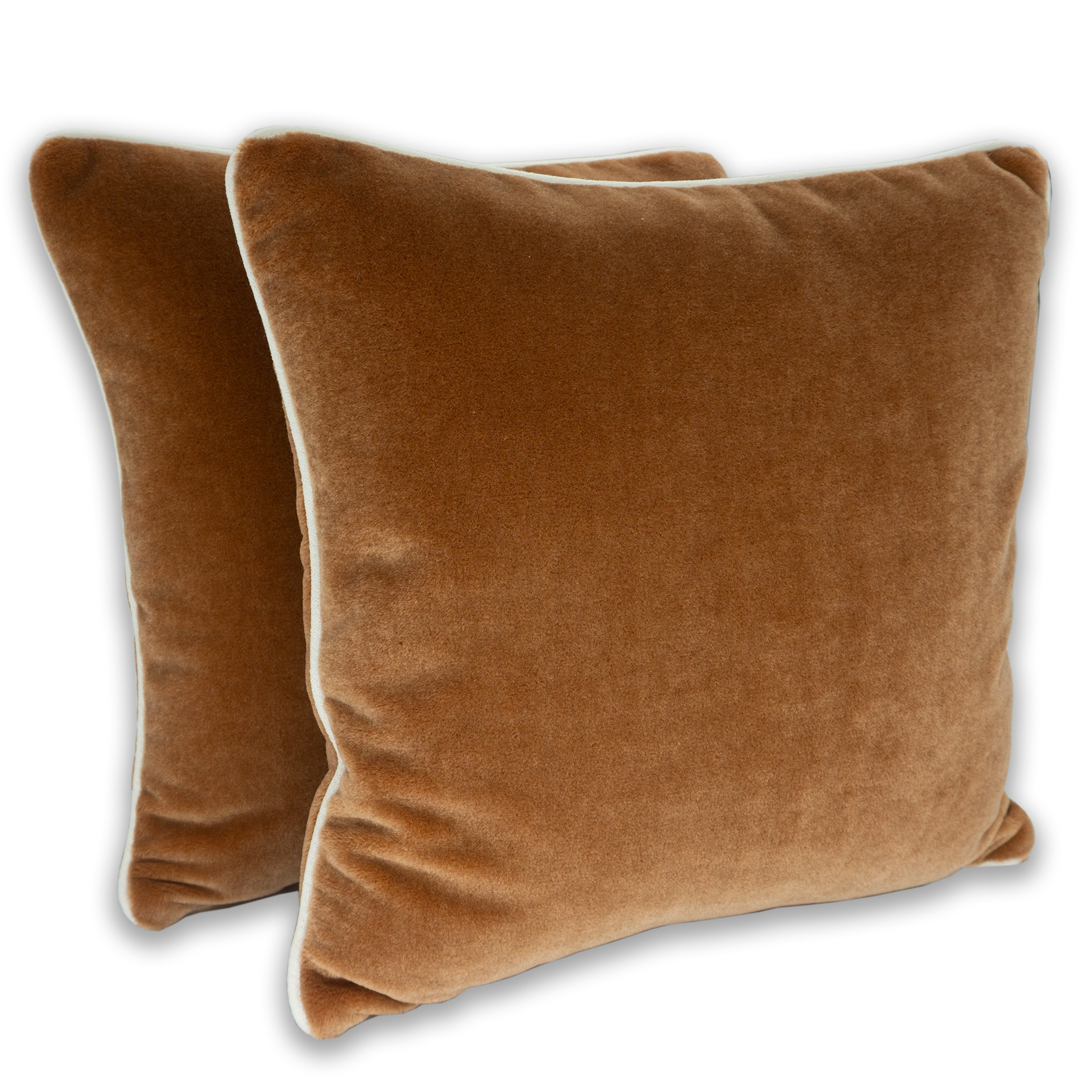 Butterscotch Mohair Velvet Cushion