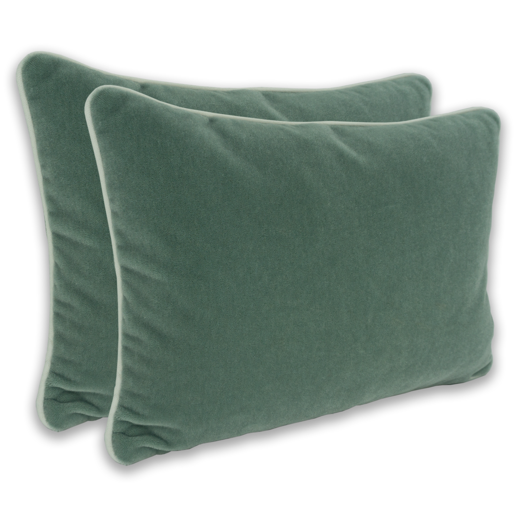 Sage Mist Mohair Velvet Cushion