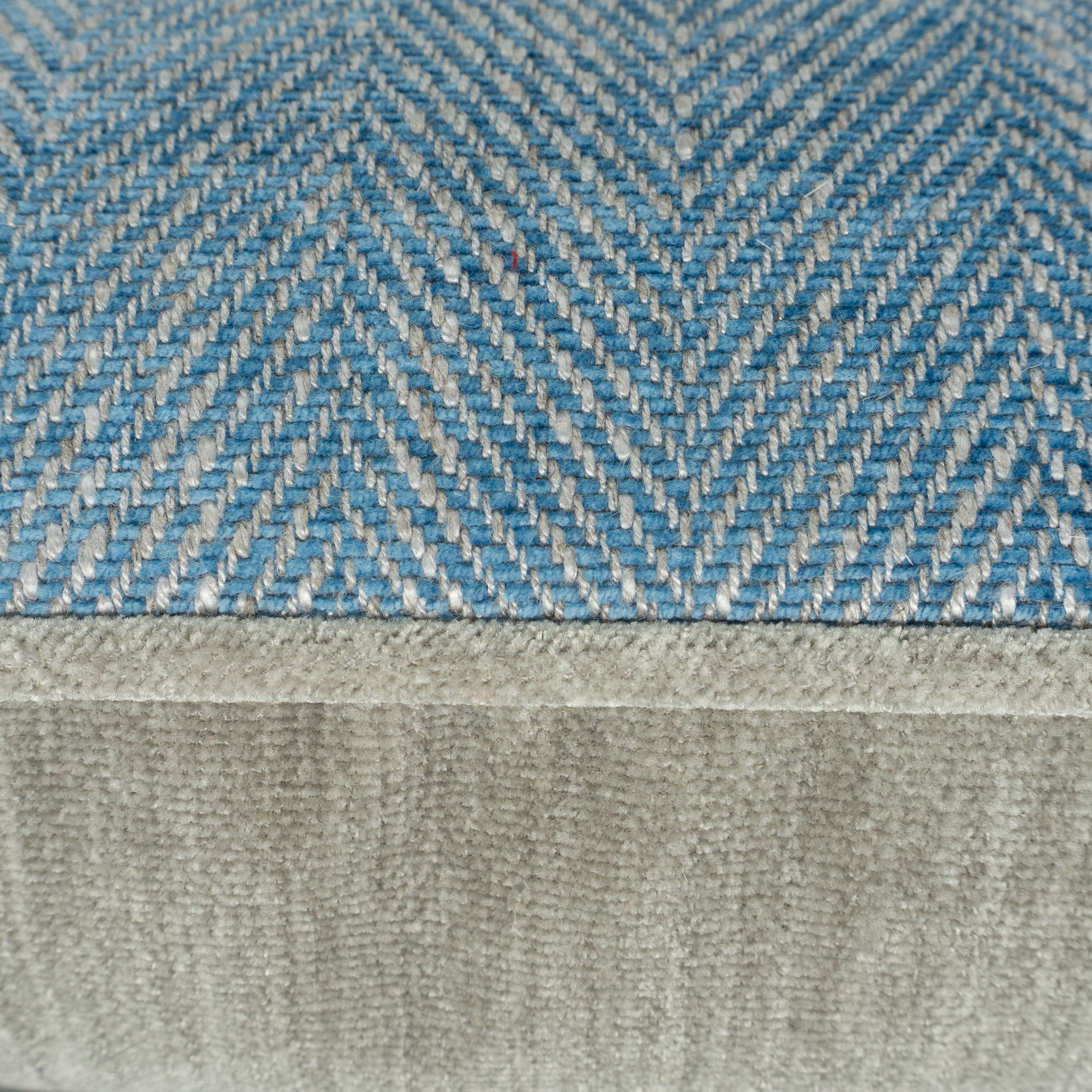 Blue Mist Herringbone Cushion