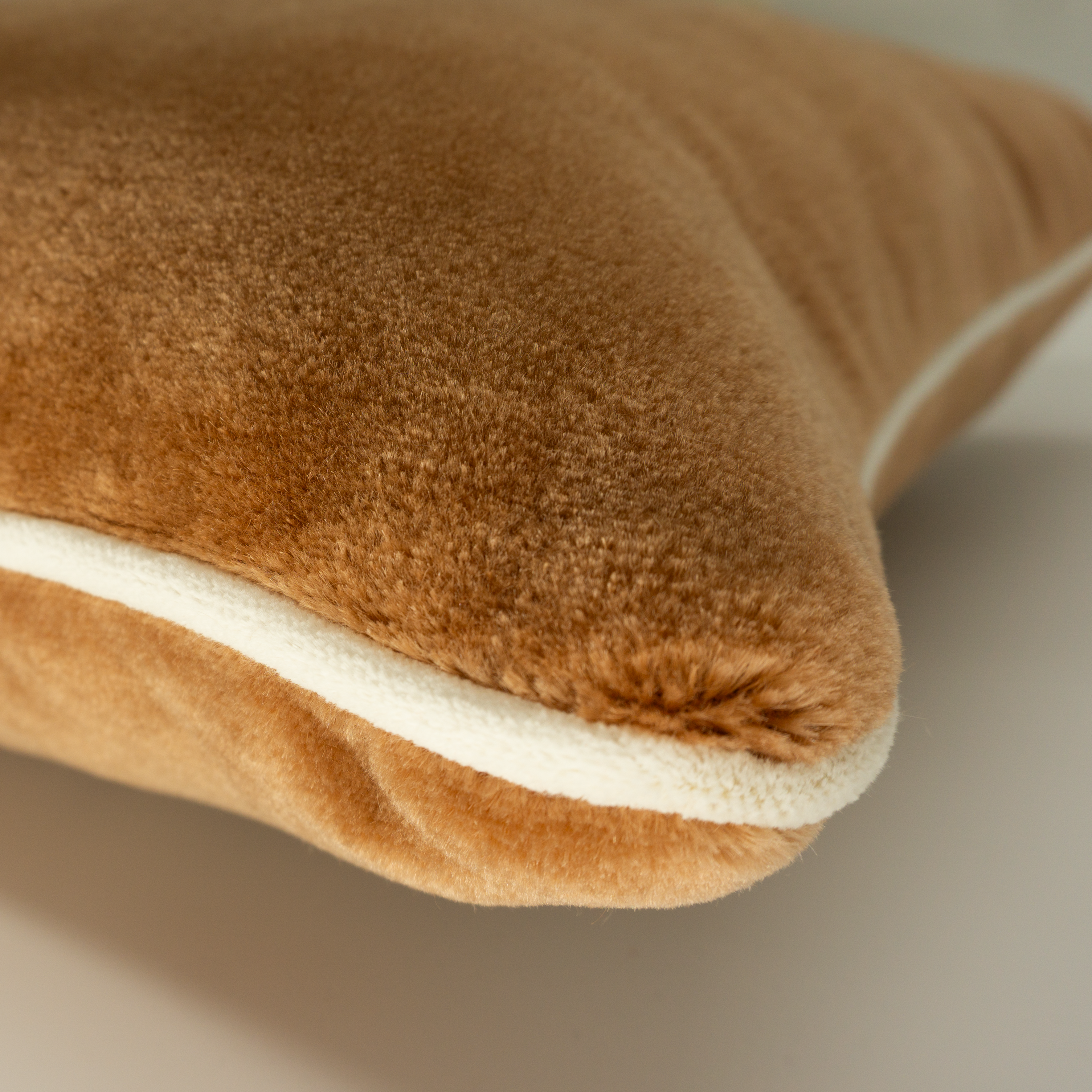 Butterscotch Mohair Velvet Cushion