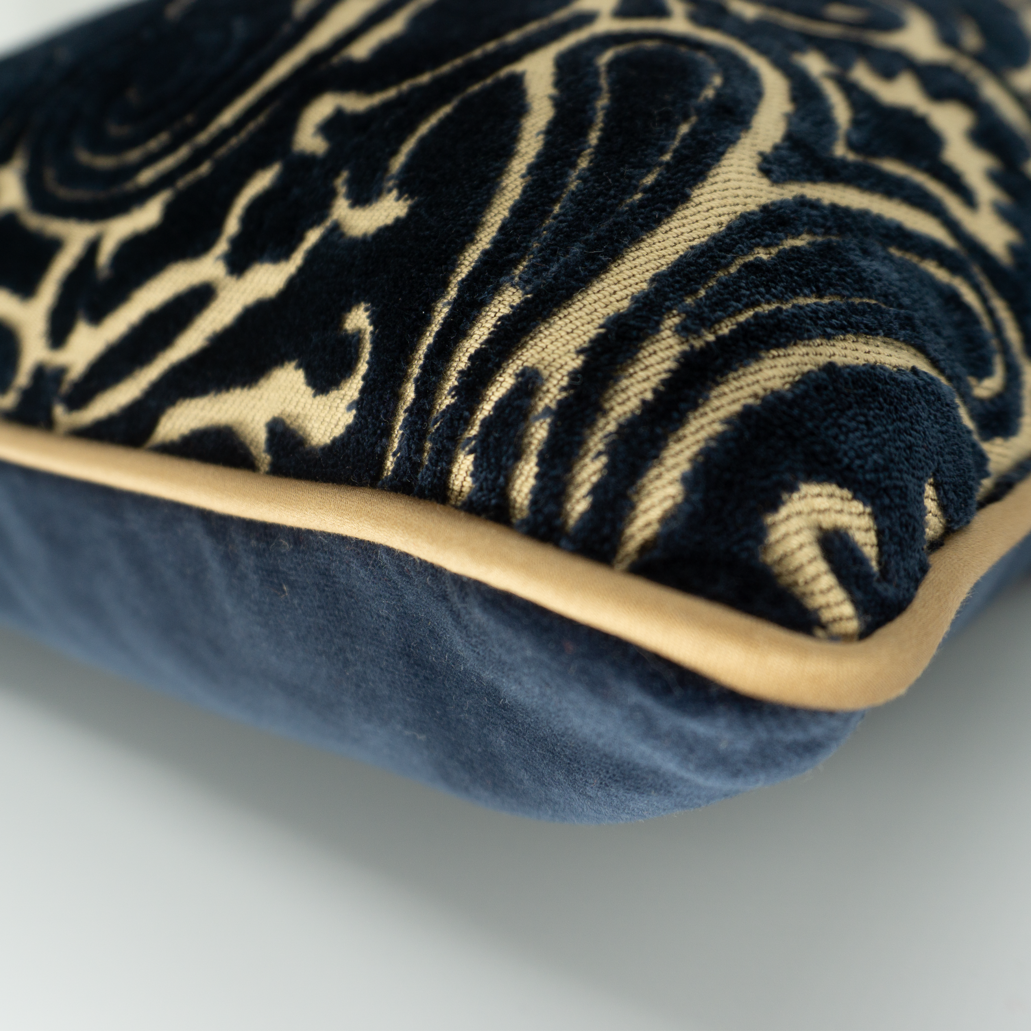 Royal Indigo Filigree Cushion