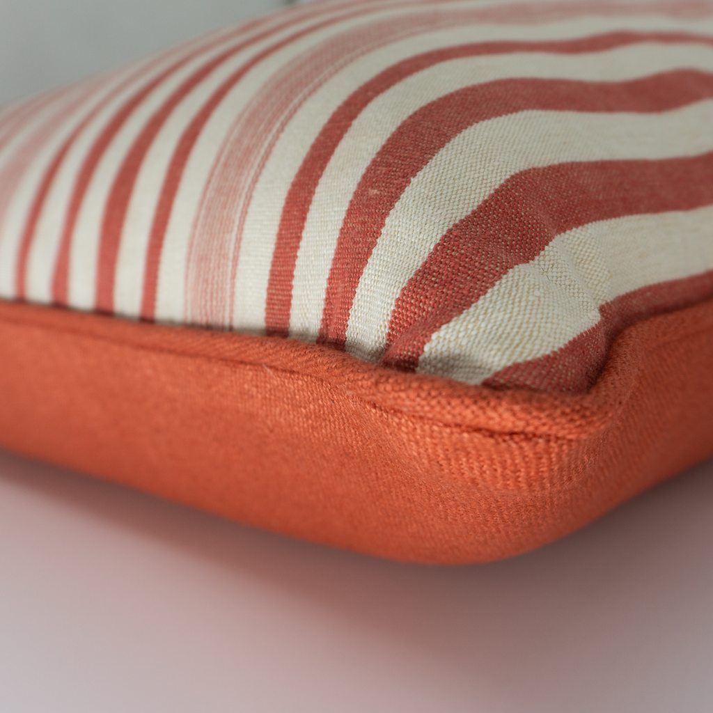 Terracotta Heritage Stripe Cushion
