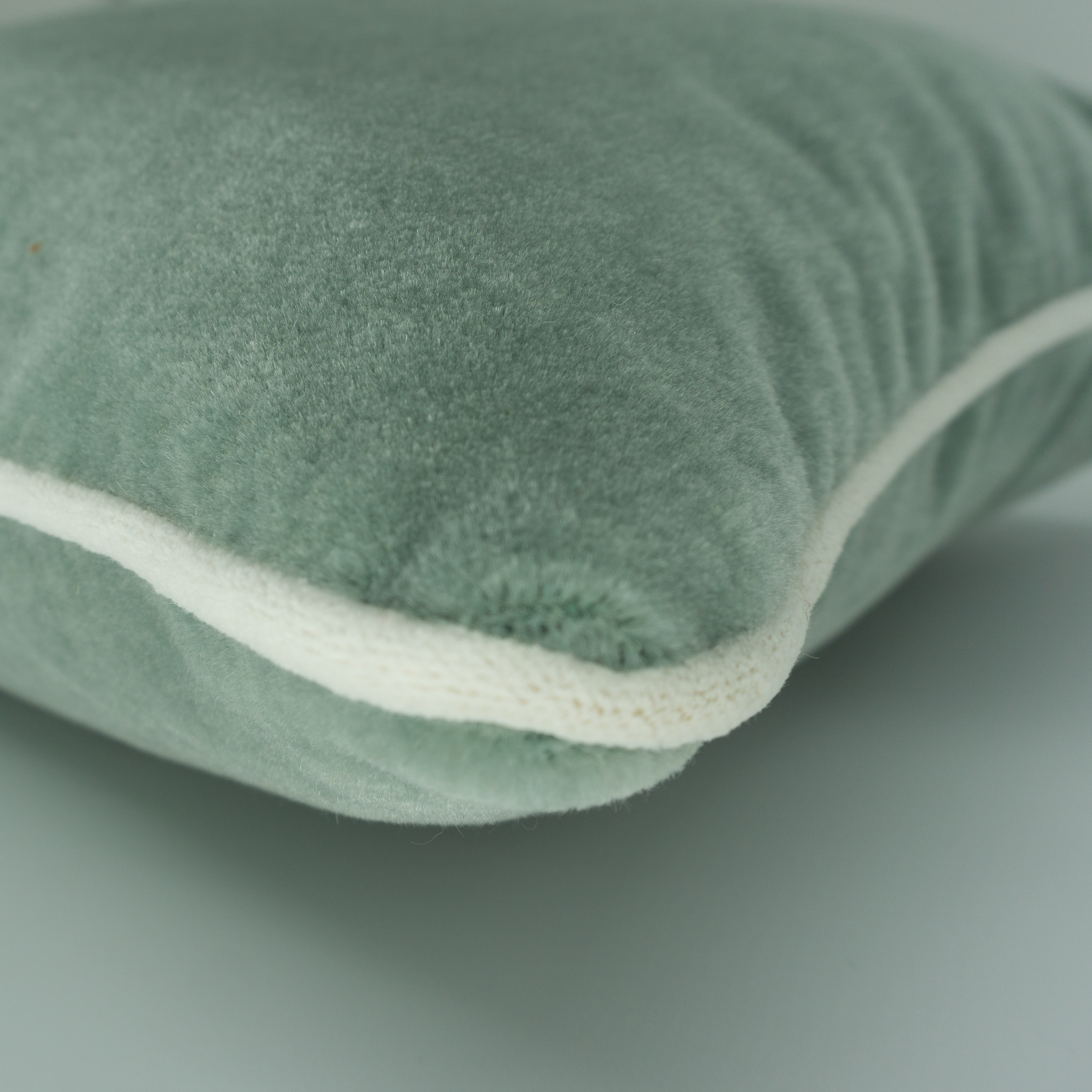Sage Mist Mohair Velvet Cushion